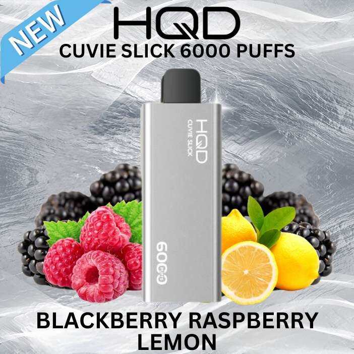 BLACKBERRY RASPBERRY LEMON- HQD SLICK – 6000 PUFFS